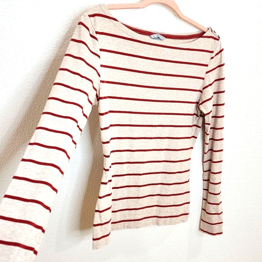 H&M Striped Shirt - long sleeve, red, tee